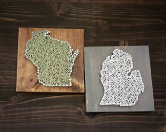 State String Art/ String Art/ State Decor/ State Sign/ Wedding Favor/ Housewarming Gift/ Gift Ideas/ State pride/ Gifts for her/ Local Gift