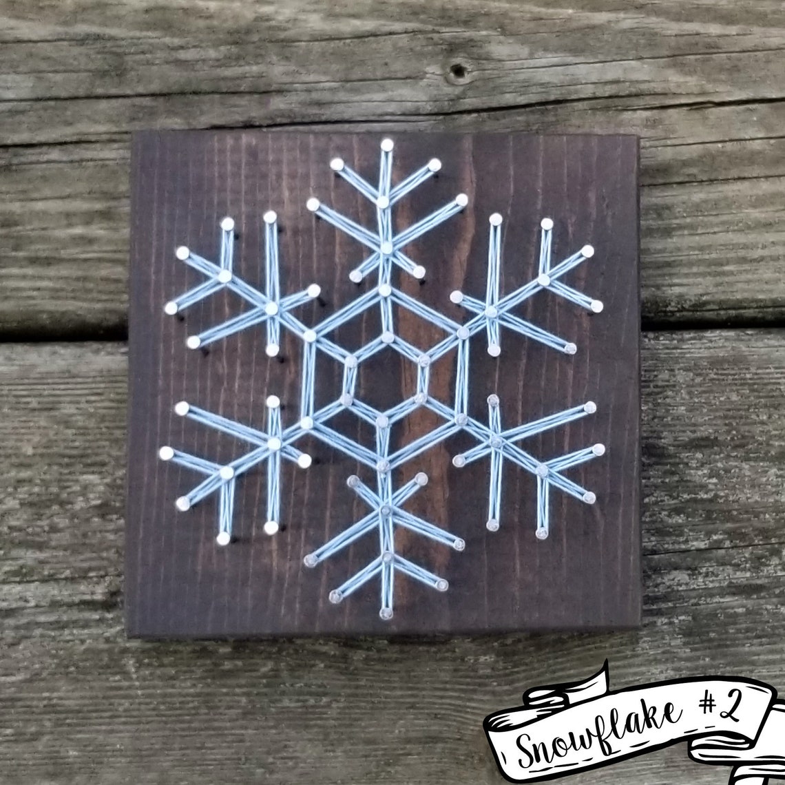 Snowflake String Art / Christmas Decorations / Holiday Decor / Etsy