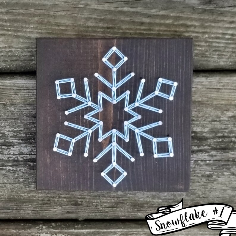 Snowflake String Art / Christmas Decorations / Holiday Decor / Etsy