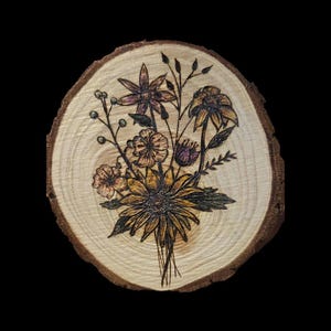 Woodburned Live Edge Coasters