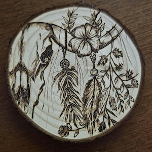 Woodburned Live Edge Coasters