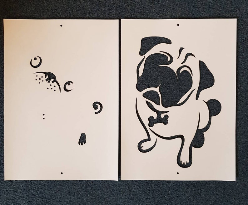 laser cut pug template laser cut pug template