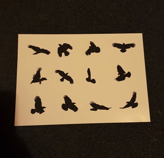 Blackbird Mylar AIRRUSH Painting Wall Art Stencil