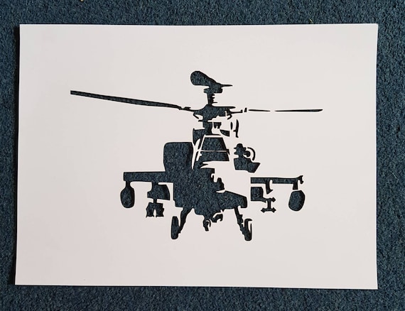Helecopter Aircraft Mylar airrush Painting Wall Art Stencil 7