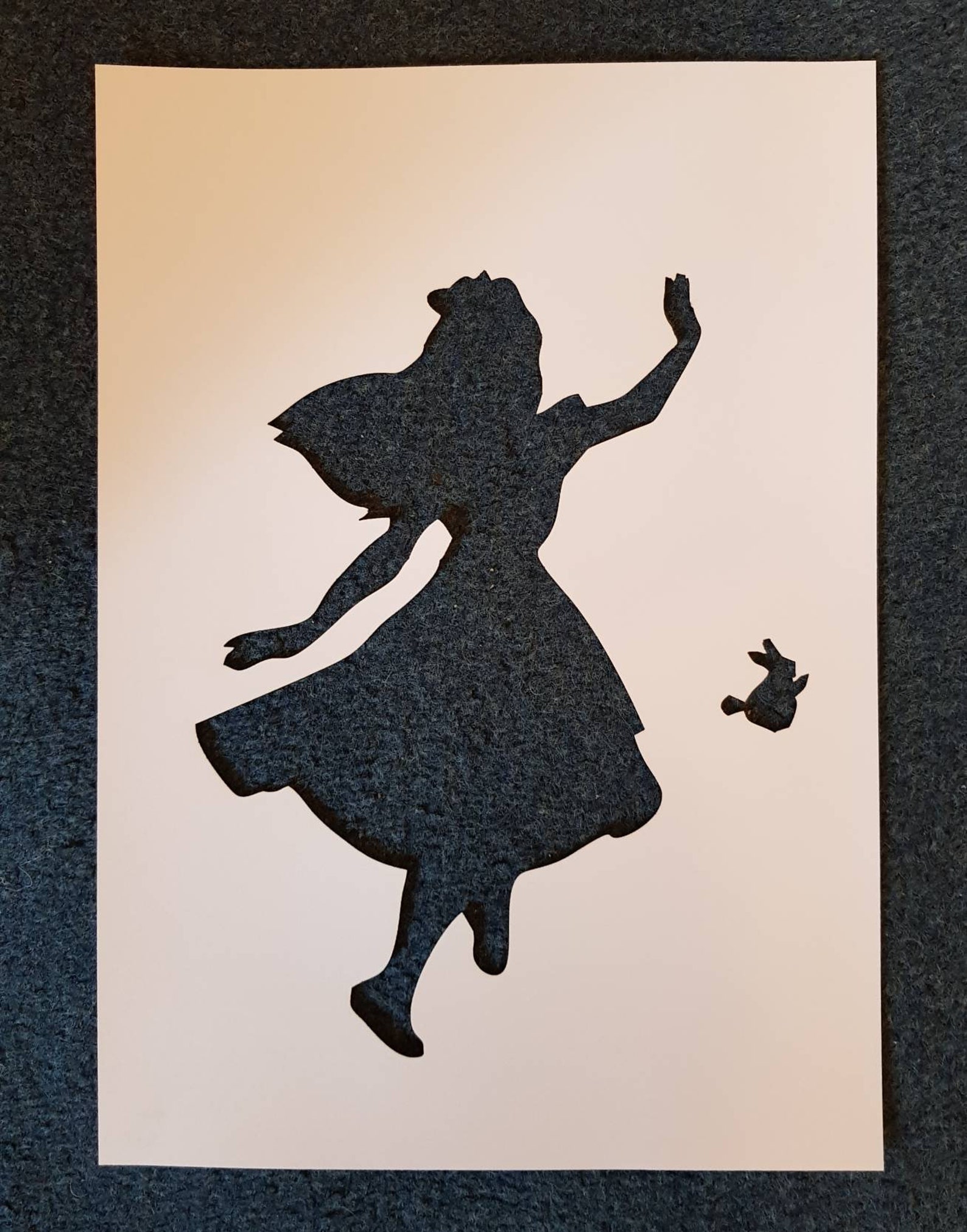 A4 Alice in Wonderland stencil laser cut from mylar Etsy