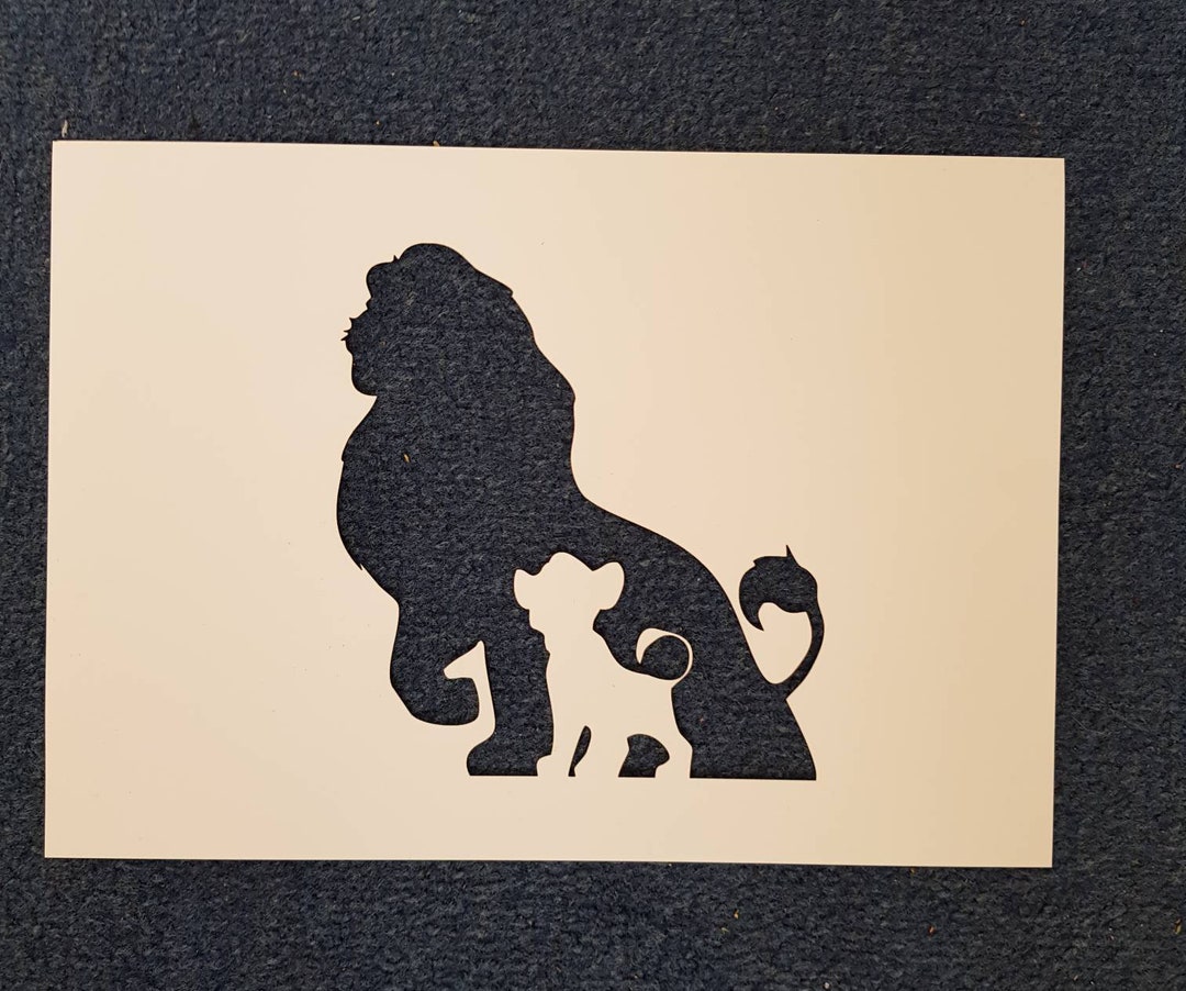A4 Lion King Stencil, Laser Cut From Mylar - Etsy Australia