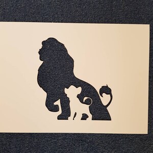 A4 Lion King stencil, laser cut from mylar