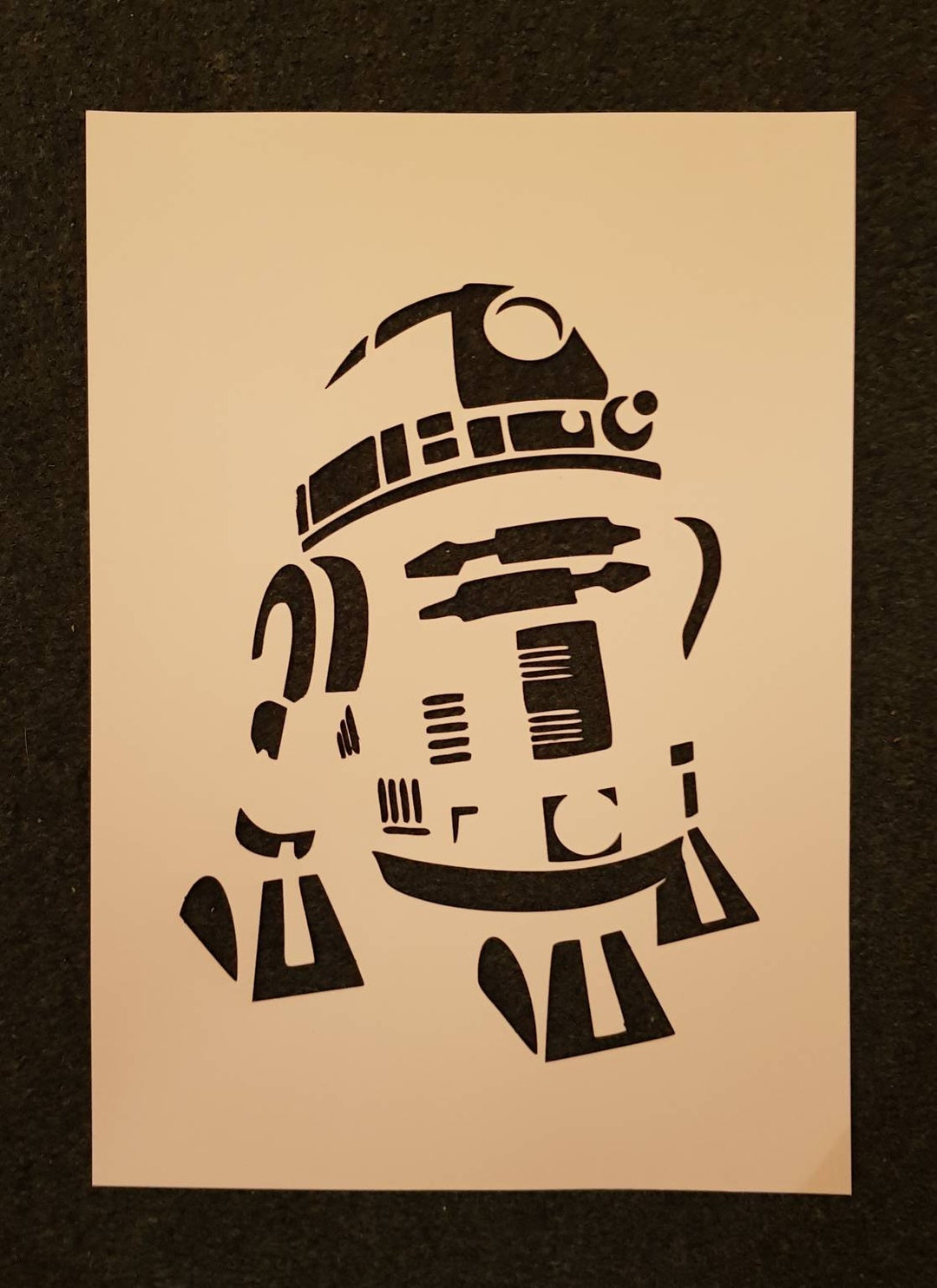 A4 R2D2 Stencil, Laser Cut From Mylar Etsy