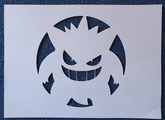 Gengar Pumpkin Stencil