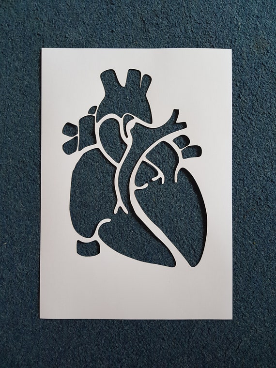 real heart stencil