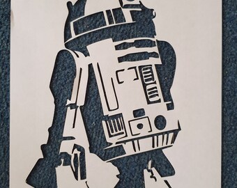 A4 R2D2 Stencil, Laser cut precision