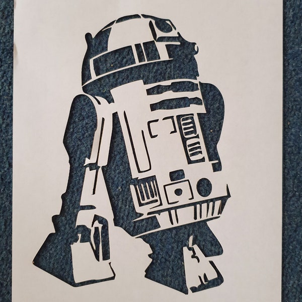 A4 R2D2 Stencil, Laser cut precision