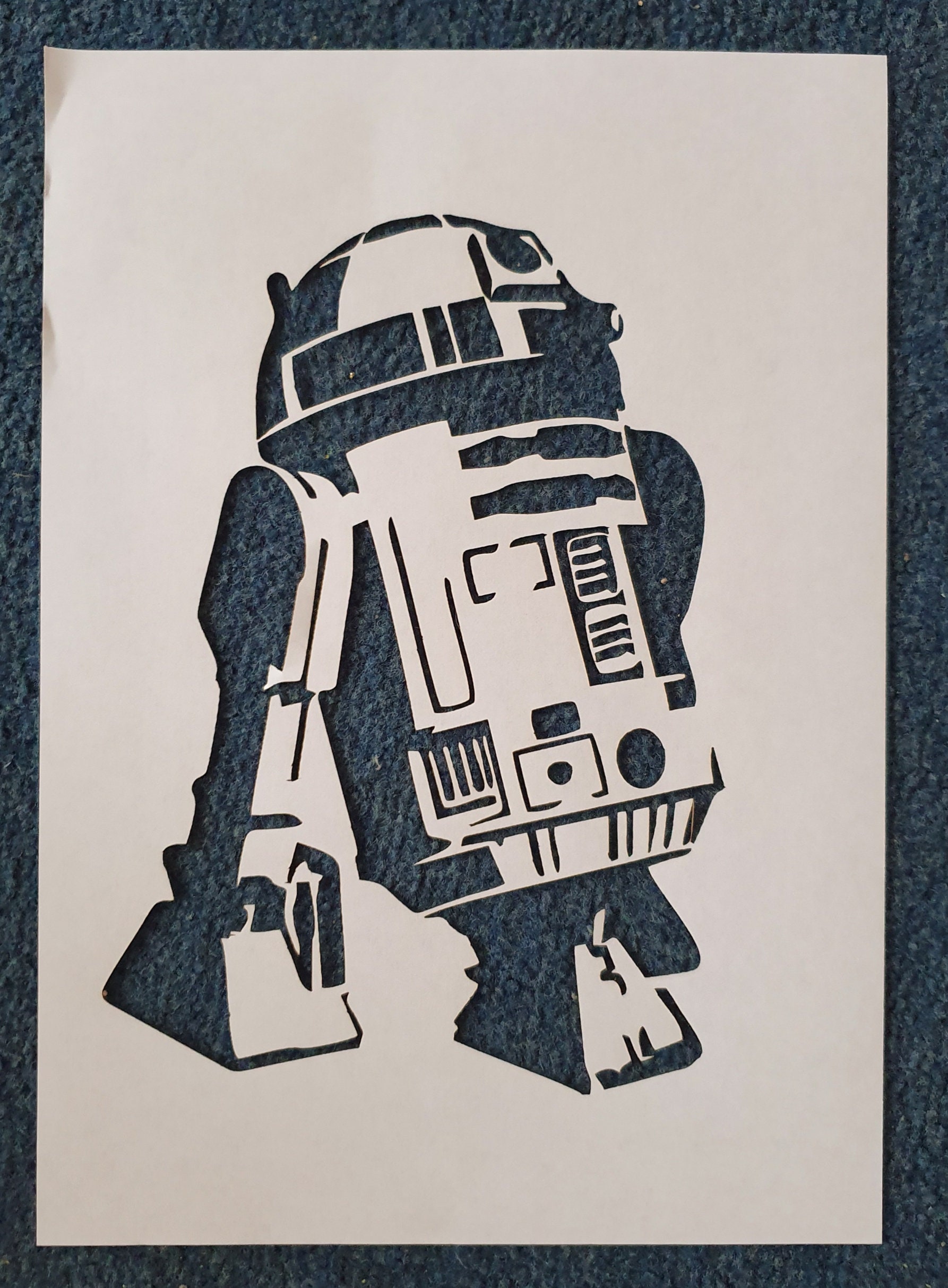 A4 R2D2 Stencil Laser Cut Precision Etsy UK
