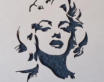 A4 Marilyn Monroe Schablone, Lasercut Präzision