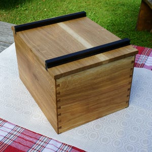 Portapane in rovere - Portapane in legno - Portapane fatto a mano