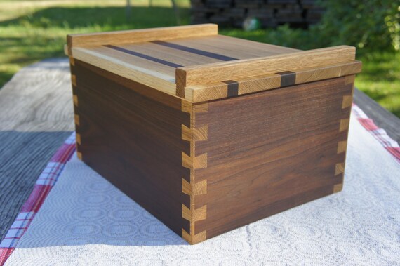 Walnut Bread Bin Wood Bread Box Handmade Bread Bin Oak Bread Box - Etsy