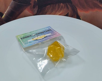 Pineapple D20 SPINDOWN Diabetic Candy Dice, Dungeons and Dragons, MTG Candy Life Counters, Isomalt Hard Candy, Magic the Gathering Tabletop