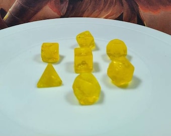 Pineapple HARD CANDY PLAYSET Diabetic Dice, Dungeons and Dragons, mtg Candy Life Counters, Isomalt Hard Candy, Magic the Gathering Tabletop