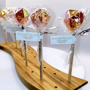 Artisan&#39;s lichtoranje crème D20 LOLLIPOP Isomalt Dice, gaming op tafel, diabetic Hard Candy, Magic the Gathering-lollies