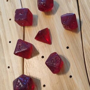 Cranberry Blueberry HARD CANDY PLAYSET Diabetic Dice, polyhedral candy tabletop roleplay gaming and Magic the Gathering card games image 5