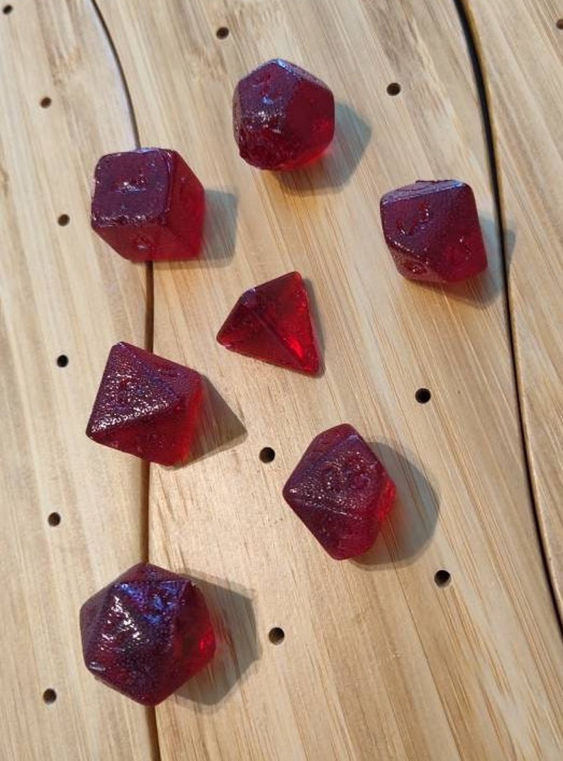 Cranberry Blueberry HARD CANDY PLAYSET Diabetic Dice, polyhedral candy tabletop roleplay gaming and Magic the Gathering card games image 5