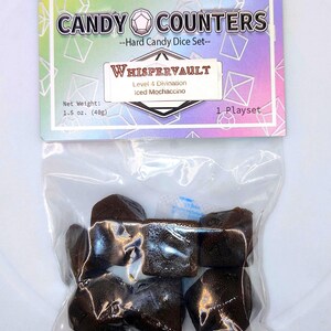 Whispervault, Iced Mochaccino HARD CANDY PLAYSET Diabetic, Mocha Latte Chocolate, Dungeons and Dragons gaming, Coffee Hard Candy