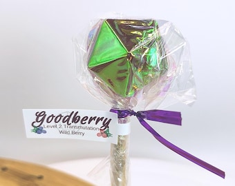 Goodberry, Wild Berry Lollipop, Diabetic Sugar, Natural Color, Raspberry, Boysenberry, Blueberry, DnD Candy, Handmade Treat, Vegan Candy