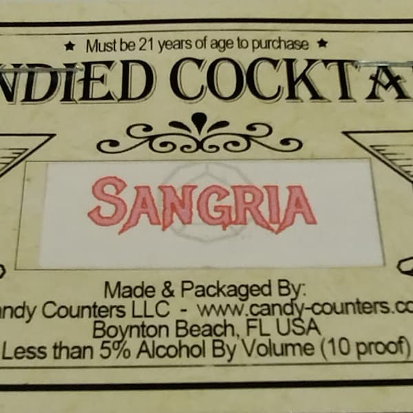 Sangria Candy Dice, Alcohol Candies, Cocktail Sweets, Dungeons and Dragons, Polyhedral Dice Set, Roleplay DND, Over 21 Adult Edible
