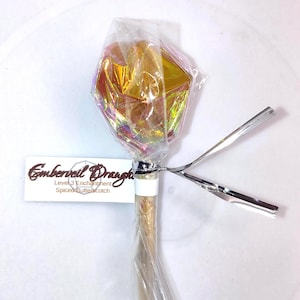 Emberveil Draught, Spiced Butterscotch Lollipop, D&D, Dungeons and Dragons, Candy Dice, Diabetic Friendly, Table Top Games, Hard Candies