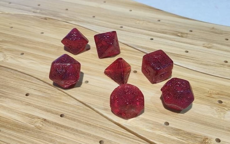 Cranberry Blueberry HARD CANDY PLAYSET Diabetic Dice, polyhedral candy tabletop roleplay gaming and Magic the Gathering card games image 4