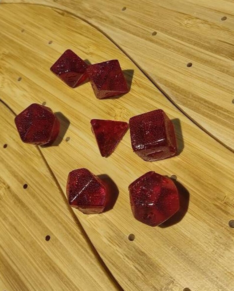 Cranberry Blueberry HARD CANDY PLAYSET Diabetic Dice, polyhedral candy tabletop roleplay gaming and Magic the Gathering card games image 3