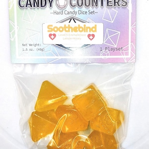Soothebind Lemon-Honey HARD CANDY PLAYSET Diabetic,  Dungeons and Dragons gaming, D&D Spin Down, Sugar Free Candy Counters, Tabletop Game
