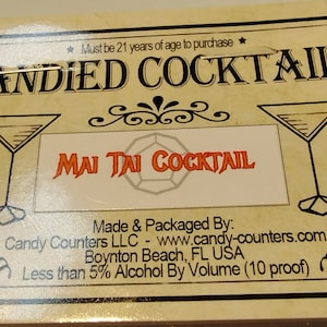 Mai Tai Rum Candy Dice, Alcohol Candies, Cocktail Sweets, Dungeons and Dragons, Polyhedral Dice Set, Roleplay DND, Over 21 Adult Edible