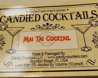 Mai Tai Rum Candy Dice, Alcohol Candies, Cocktail Sweets, Dungeons and Dragons, Polyhedral Dice Set, Roleplay DND, Over 21 Adult Edible