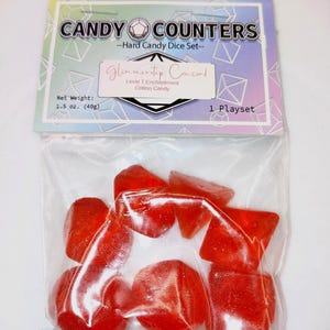 Glimmerstep Concord Cotton Candy HARD CANDY DICE Playset Diabetic, Dungeons and Dragons Roll for Initiative, Candy Life Counters