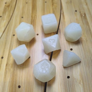 Frozen Lemonade Candy Dice, Kohakutou Gummies, Dungeons and Dragons, Roll for Initiative, Edible Polyhedral Dice Set, Roleplay DND