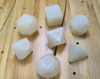 Frozen Lemonade Candy Dice, Kohakutou Gummies, Dungeons and Dragons, Roll for Initiative, Edible Polyhedral Dice Set, Roleplay DND