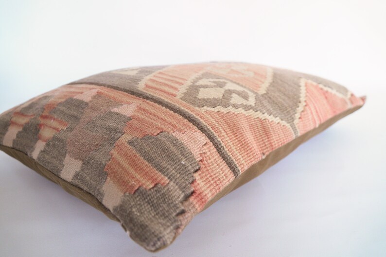 Wool boho cushion. Unique kilim pillow from Turkey 60 x 40 cm