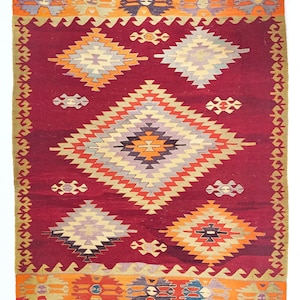 Kelim aus Çal bei Denizli / Türkei. 230 x 162 cm. Vintage Boho Teppich