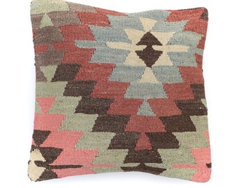 40 x 40 cm. Unique kilim cushion pillow.