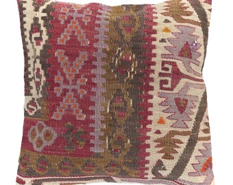 40 x 40 cm. Unique kilim cushion pillow.