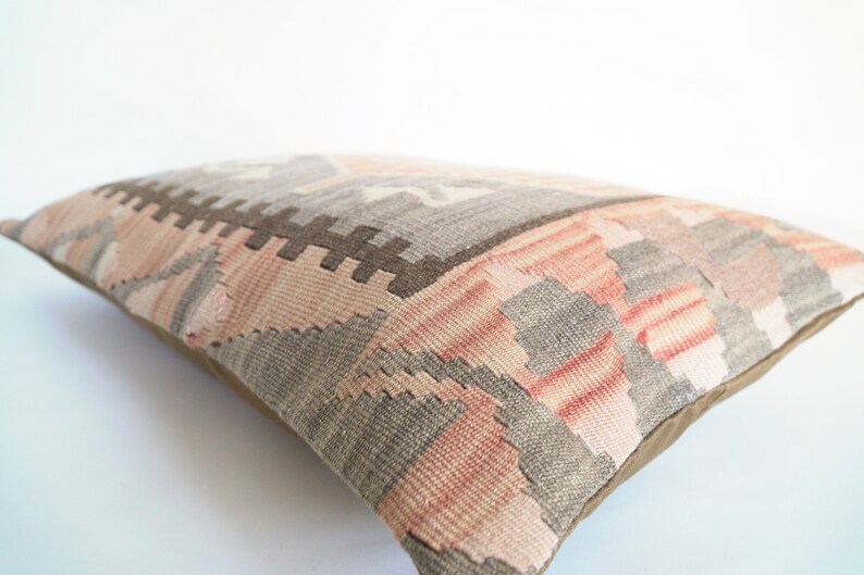 Wool boho cushion. Unique kilim pillow from Turkey 60 x 40 cm