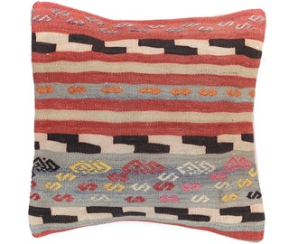 40 x 40 cm. Unique kilim cushion pillow.