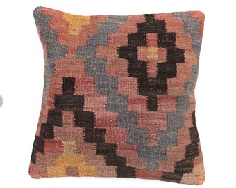 40 x 40 cm. Unique kilim cushion pillow.