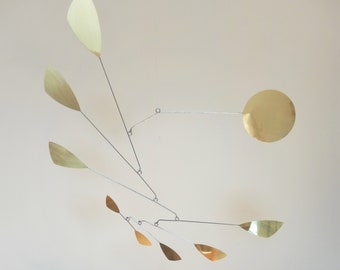 Mid-century Brass hanging mobile 70 x 80 artist