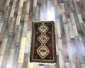 Vintage Small Rug, Vintage Doormat, Turkish oushak rug, Turkish rug, Small carpet, Bath rug, Doormat Rug,3 39 39 3X1 39 39 8 Vintage Decor, CODE H074