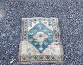 Small Welcome Door mat,Oushak Rug 3 x3 39 39 8 ft,Vintage Rug,Turkish Rug Low Pile Pastel Rug,Office Rug,Handmade Antique Rugs ,Rug,CODE 619