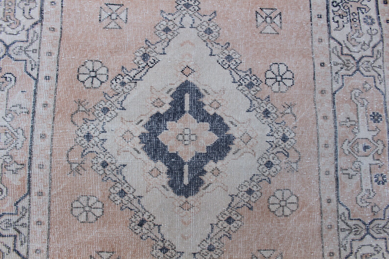 Pale Peach rug Wool rug Oushak rug Handmade rug Turkish Etsy