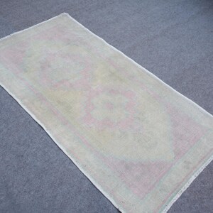Faded Oushak Rug Runner: 2&#39;11&quot; x 5&#39;8&quot; Hand-Knotted Turkish Wool