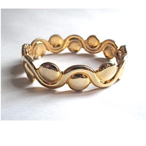 OPENING BANGLE BRACELET; Gold Tone Bracelet, Vintage 1980s, For Her, Vintage Jewelry Collection.